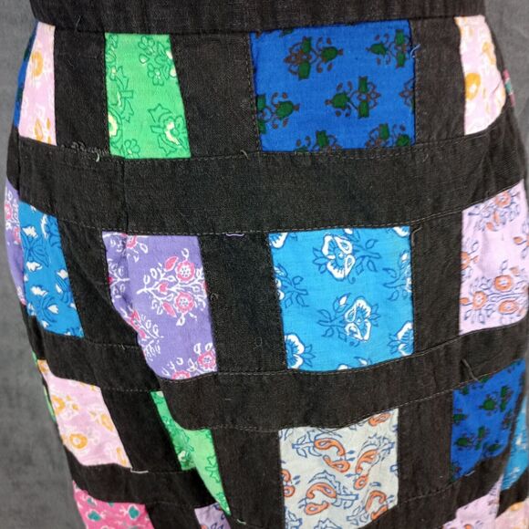 Vintage India Imports Of Rhode Island True Wrap Skirt Patchwork Small Unique - Picture 7 of 10